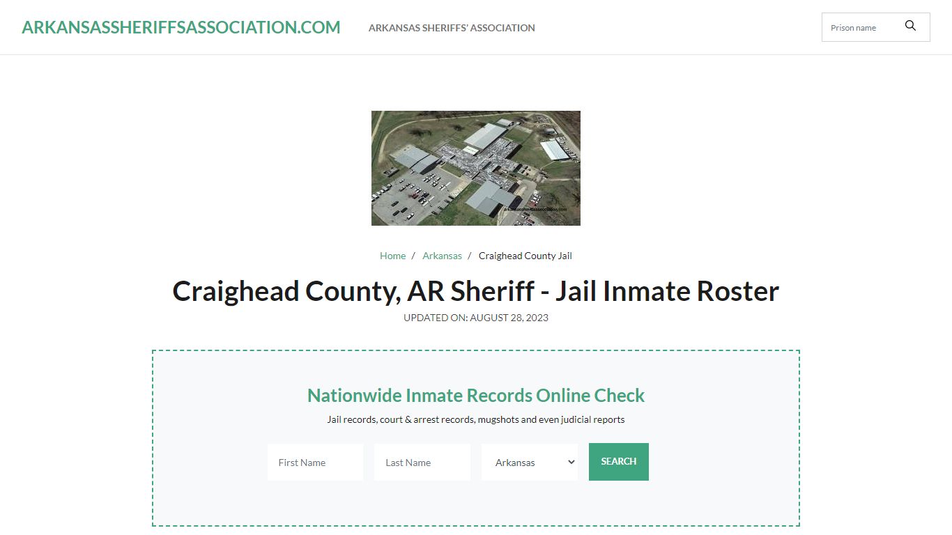 Craighead County, AR Sheriff - Jail Inmate Roster